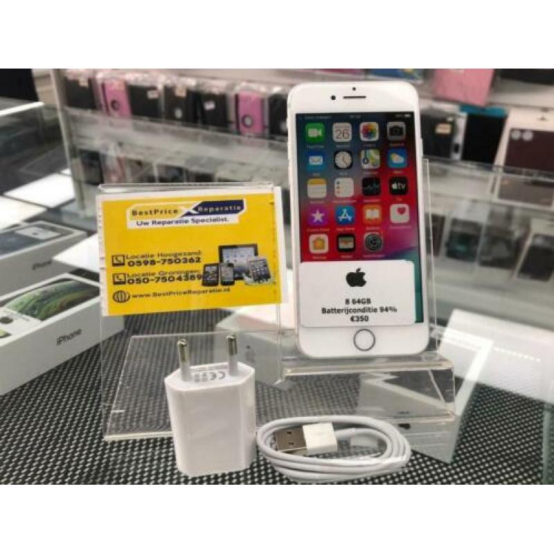 IPhone 8 64GB Wit Z.G.A.N Marge €350