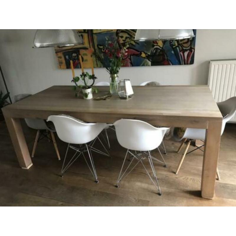 Eikenhouten eettafel 2.20x1.00