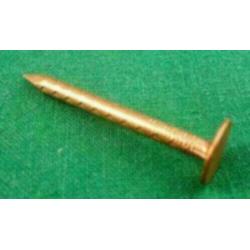 50-100 st diverse rood koperen nagels van 25- 30- 35 mm lang
