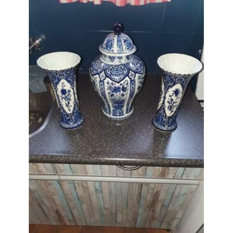 Kaststel delftsblauw 3delig