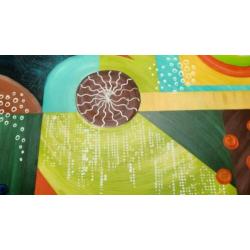 Nieuw handgeschilderd 3D acryl schilderij met leuke details