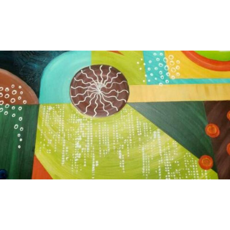 Nieuw handgeschilderd 3D acryl schilderij met leuke details