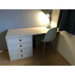 Mooie steigerhouten set bed en bureau ook los te koop