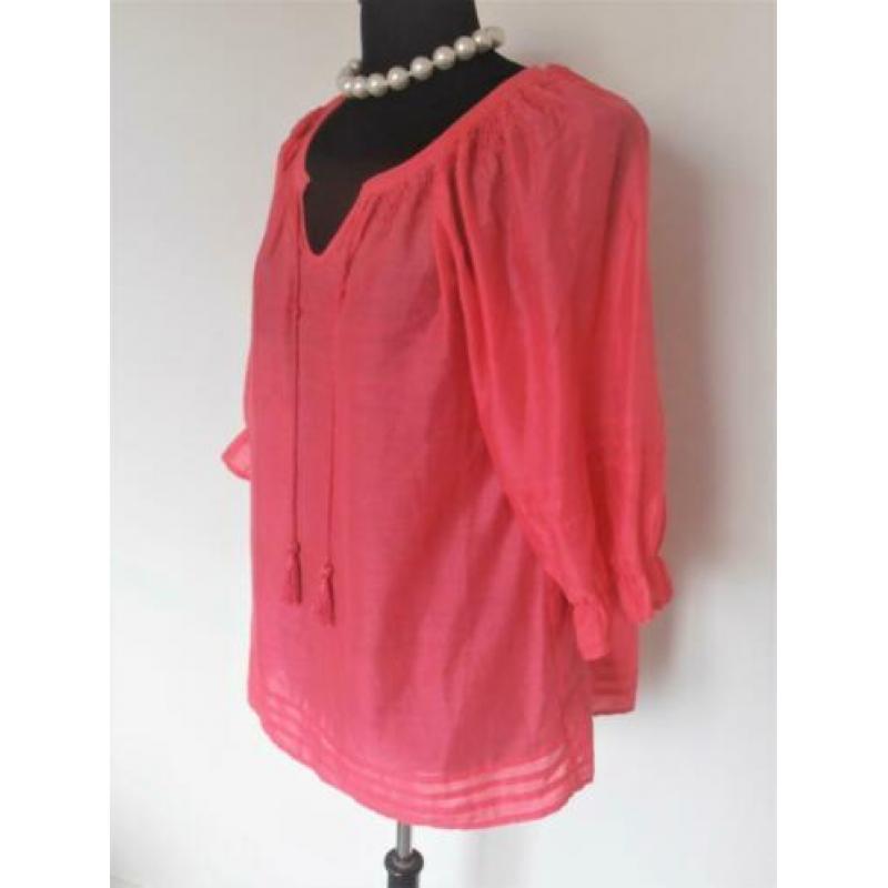 Promiss - prachtige roze voorjaars tuniek blouse - mt 44
