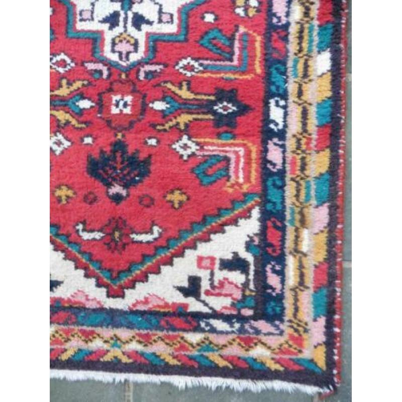 Vintage perzisch India tapijt 125 x 67 cm