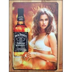 Jack Daniels Pin Up Metalen Reclamebord bar bord cafe