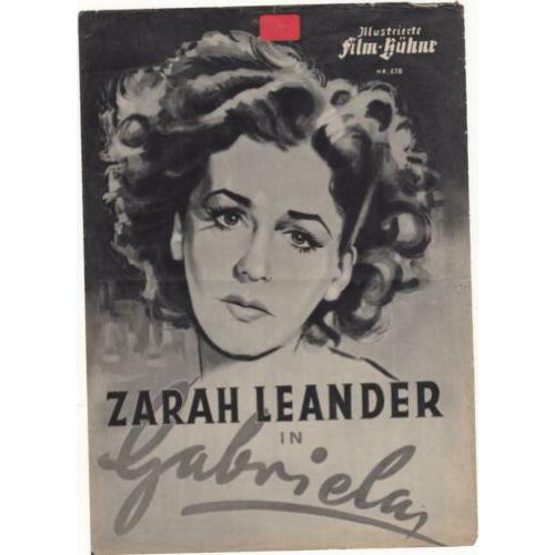 Filmprogramma: "Gabriela", Zarah Leander