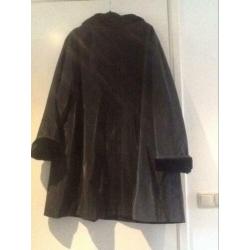 Warme winterjas wind en water dicht maat 54/56 zwart