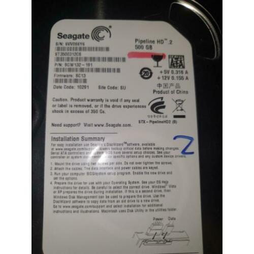 Diverse 3,5 inch SATA harde schijven.