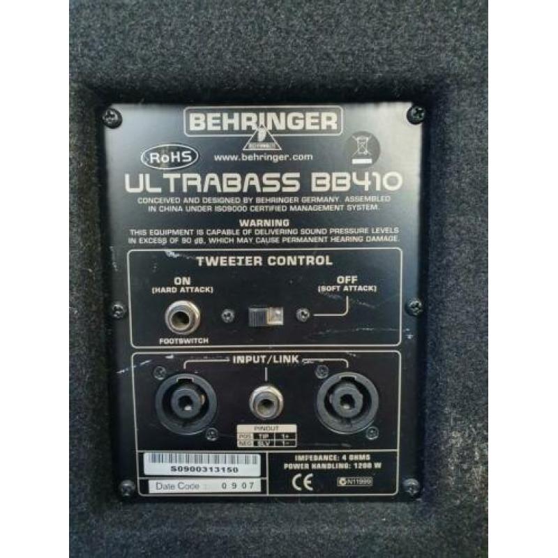 Trace Elliot GP12 SMX + Behringer BB410 ( basversterker )