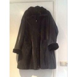Warme winterjas wind en water dicht maat 54/56 zwart