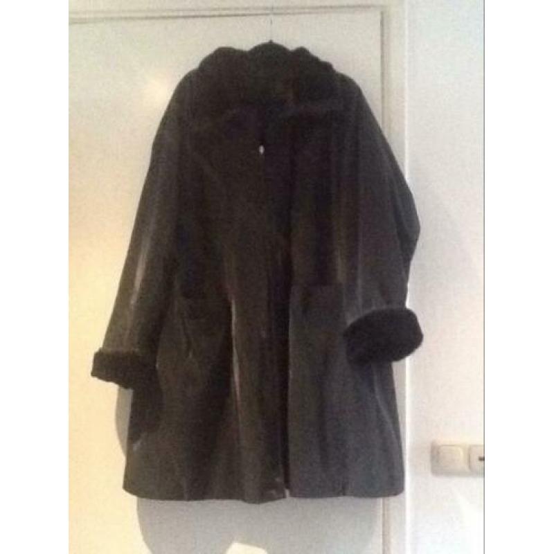 Warme winterjas wind en water dicht maat 54/56 zwart