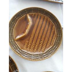 Frans asperge servies schaal sarrequemines 6 persoons