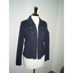 blauw ROZES OF AVALON vest jasje mt. M van college style