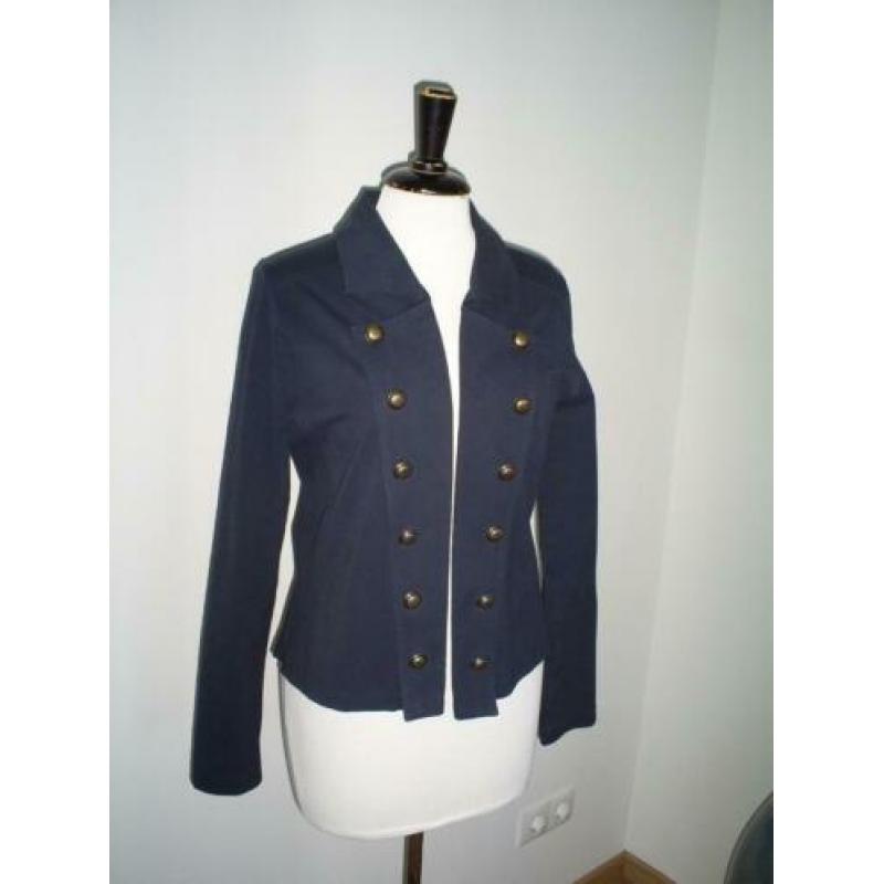 blauw ROZES OF AVALON vest jasje mt. M van college style