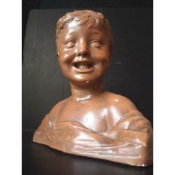 Oude ,vintage buste van kindje,