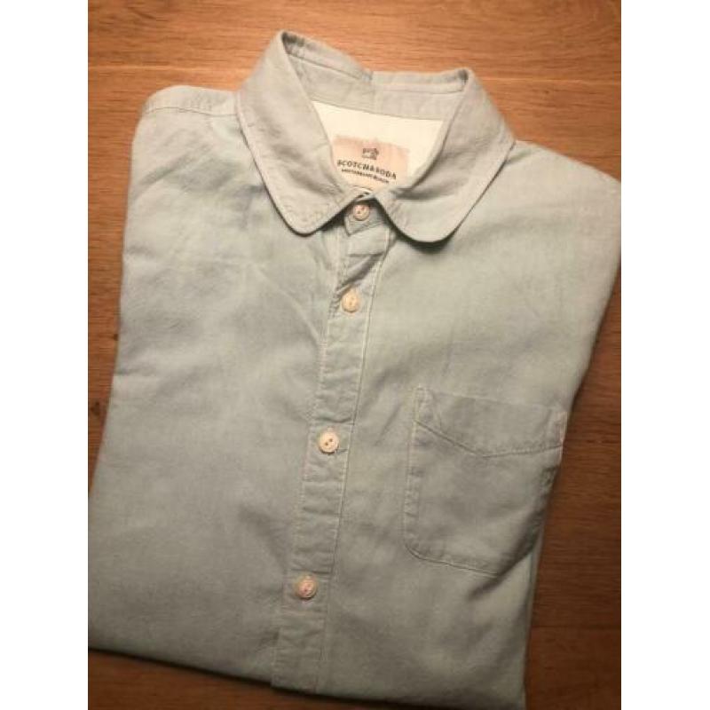 Scotch & Soda Amsterdams Blauw overhemd. Maat: S