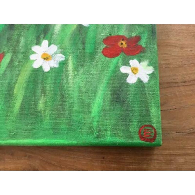 Bloemenschaap van Ellabellaboem, 60 x 60 cm