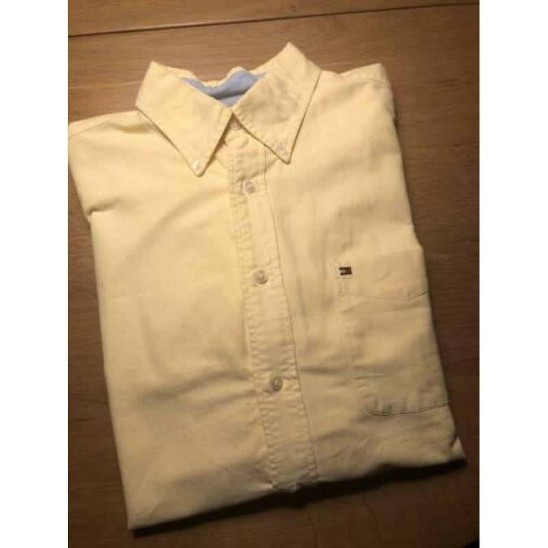 Tommy Hilfiger overhemd blouse. Maat: L. Kleur: Geel.