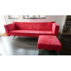 Design Bank, plus bijzetten bank en kussen B 2,15 H 40 D 60