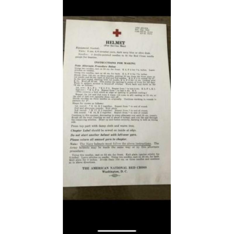US Red Cross pamflet ww2 homefront