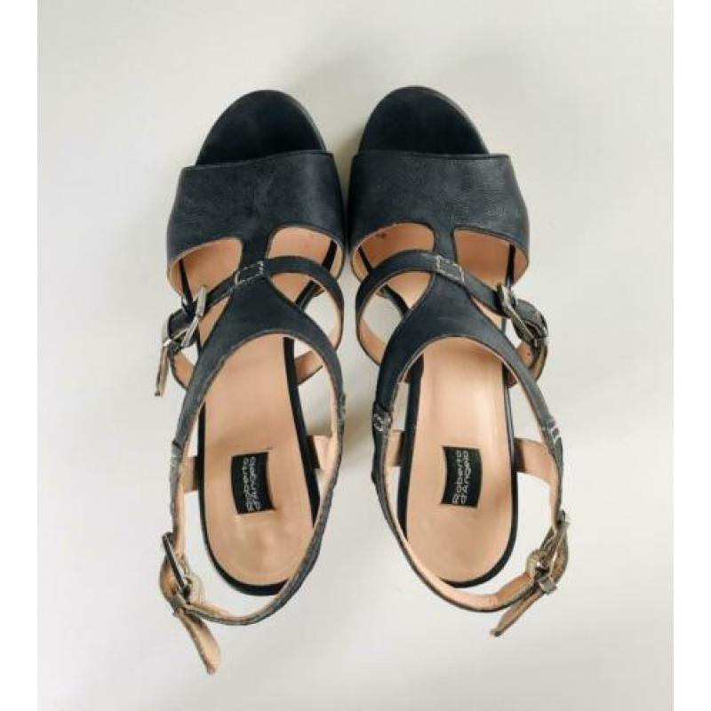 ROBERTO D’ANGELO sandalen met hoge hak, donkerblauw, maat 38