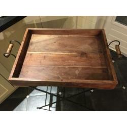 Old Wood dienblad op standaard