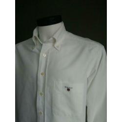 Gant overhemd. Kleur Wit. Maat L. Regular Fit.