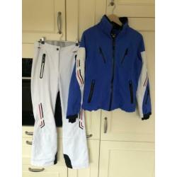 Maier sports ski pak blauw/wit mt 38