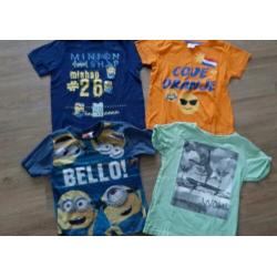 4 tshirts 116-122 oa minion