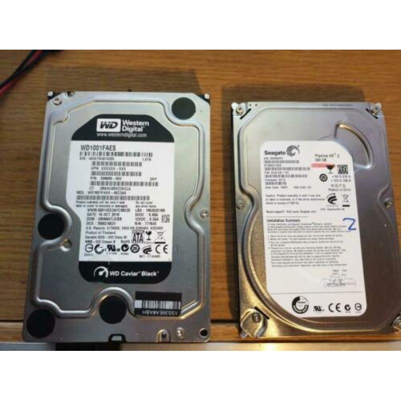 Diverse 3,5 inch SATA harde schijven.