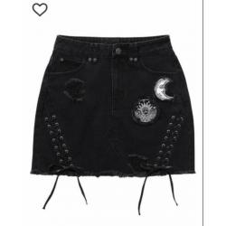 Killstar phased out denim skirt