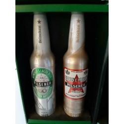Doos met 4 flesjes van Heineken