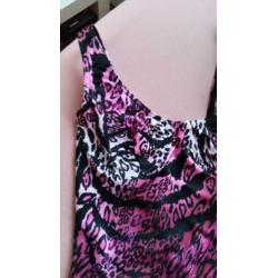 Nieuwe badpak, zwart-roze, maat 40, cup b met beugel