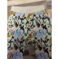 Dieren print broek ,maat: 86