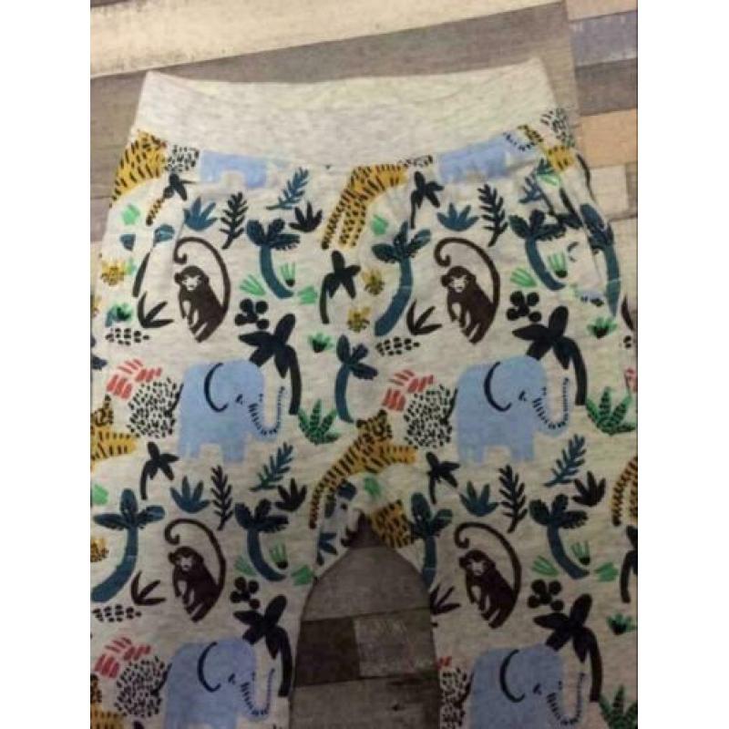 Dieren print broek ,maat: 86