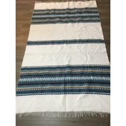 Nieuw geweven kleed/ tafelkleed, mediterraans, wol, 125x220