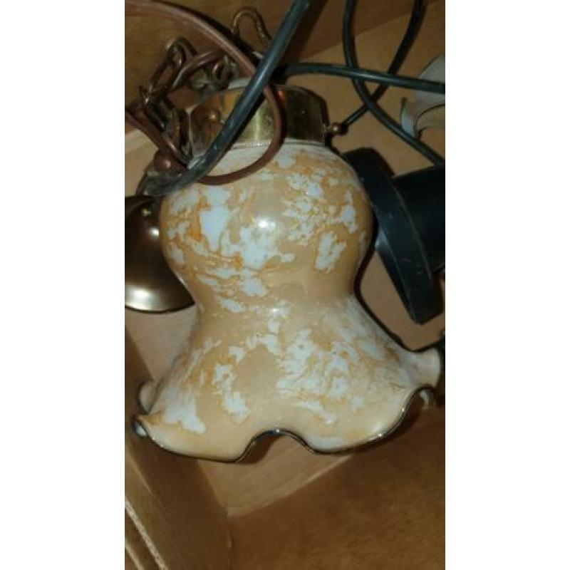 2 mooie hanglampen! vintage / brocante