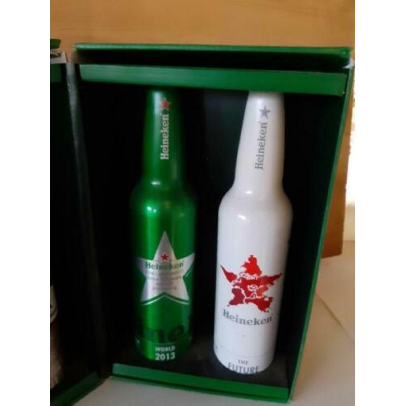 Doos met 4 flesjes van Heineken