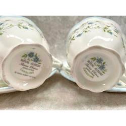2 Prachtige puntgave brocante ROYAL ALBERT theekopjes