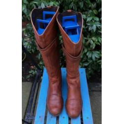 SPM bruin leren laarzen, mt. 38