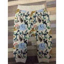 Dieren print broek ,maat: 86