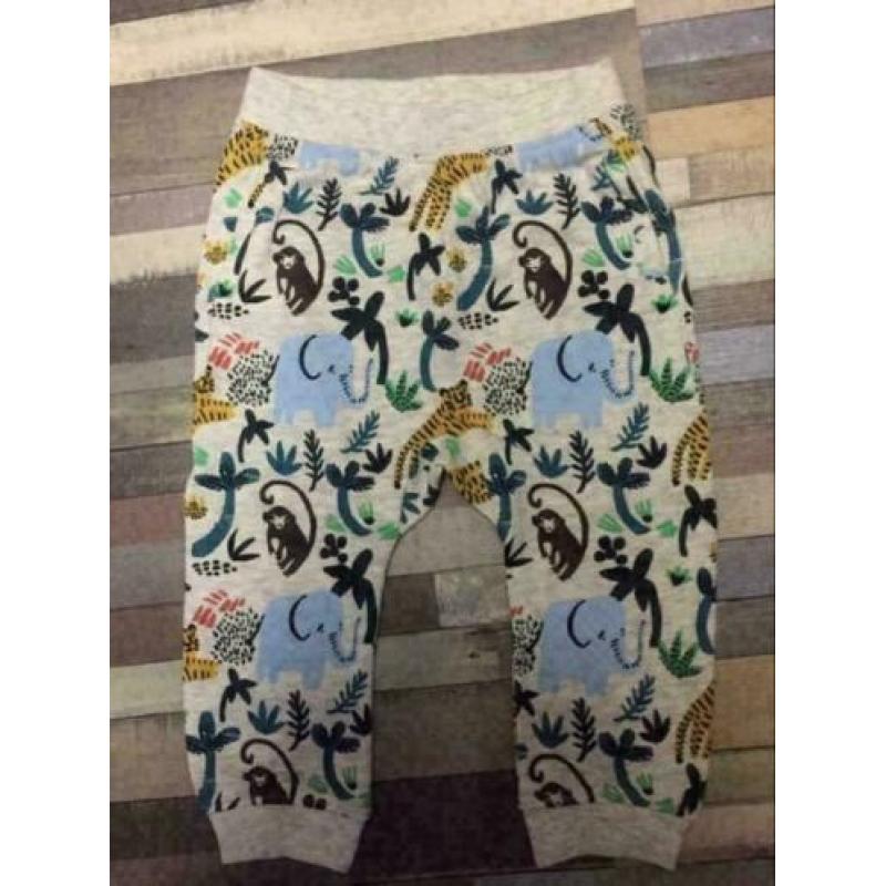 Dieren print broek ,maat: 86