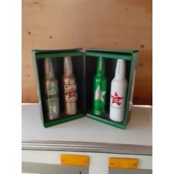 Doos met 4 flesjes van Heineken