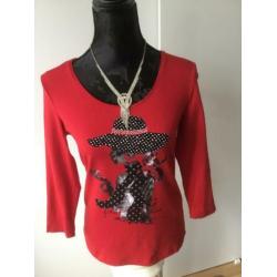 Rode trui Betty Barclay maat M