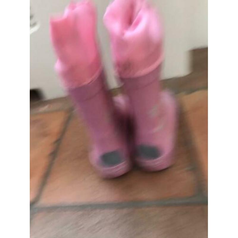 Playshoes regenlaars + sterren roze mt 21