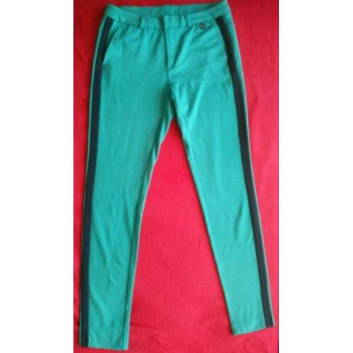 Nieuw! DIDI Stretch broek paardrijdbroek Turqoise + bies 34