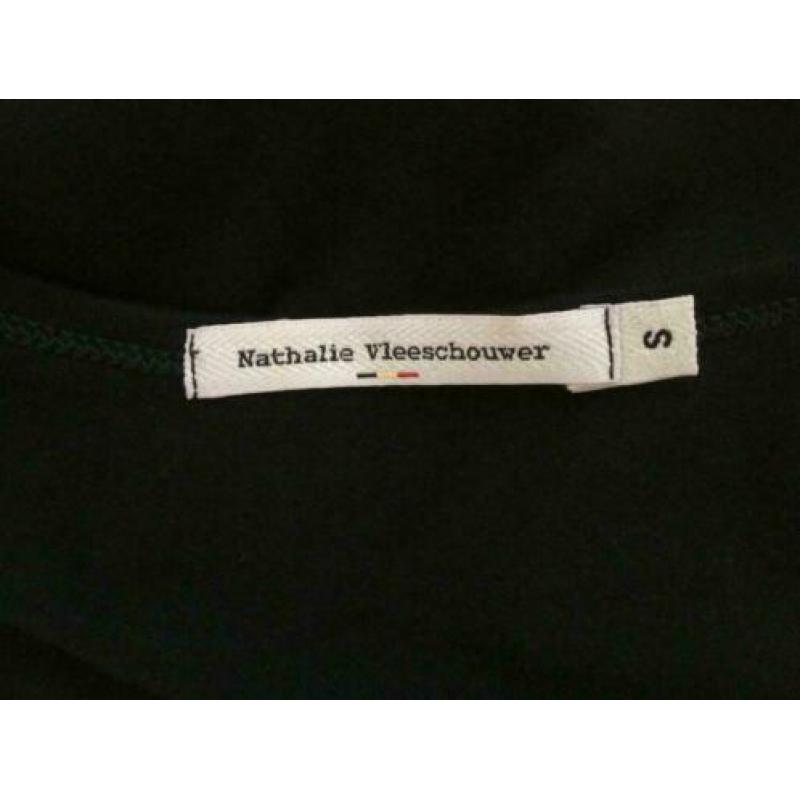 Zwart t-shirt met diepe halslijn Nathalie Vleeschouwer - S