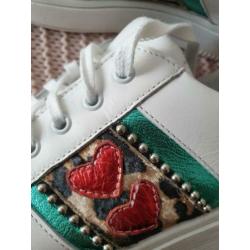Poelman sneaker wit leer mt 38 als nieuw