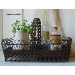 brocante oud Frans draad mandje met hengsel ( Fill de Fer )
